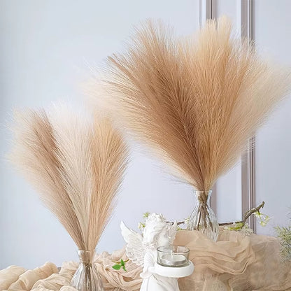 6/12/15Pc 55CM Artificial Pampas Grass Decor Bohemian Reed for DIY Floral Table Arrange Flower Wedding Home Christmas Decoration